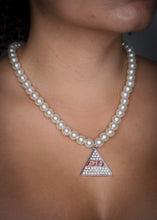 Load image into Gallery viewer, DST Single Strand with Bling Pyramid &amp; Red Greek Letters
