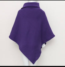 Load image into Gallery viewer, NCNW Fall/Winter FLEECE Purple Poncho  - Restocked
