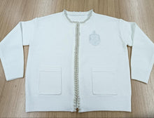 Load image into Gallery viewer, Delta Sigma Theta Sweater with Pearls and Crest
