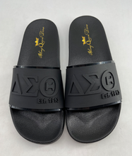 Load image into Gallery viewer, DST Embossed Slides Sleek Shiny Border
