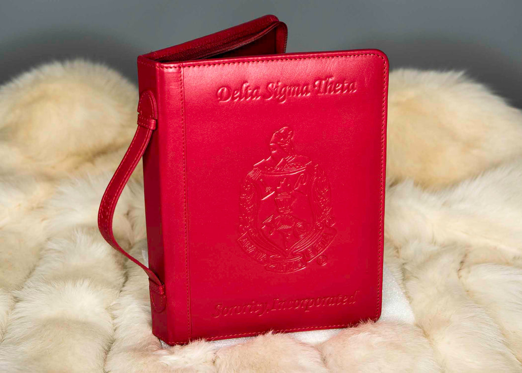 Red Leather Crest Ritual Cover