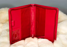 Load image into Gallery viewer, Red Leather Crest Ritual Cover
