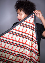 Load image into Gallery viewer, Silk Scarf, Fortitude and Greek Letters
