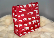 Load image into Gallery viewer, Crimson and White Elephant Tote Small
