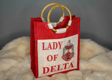 Load image into Gallery viewer, Lady of Delta Mini Jute Bag
