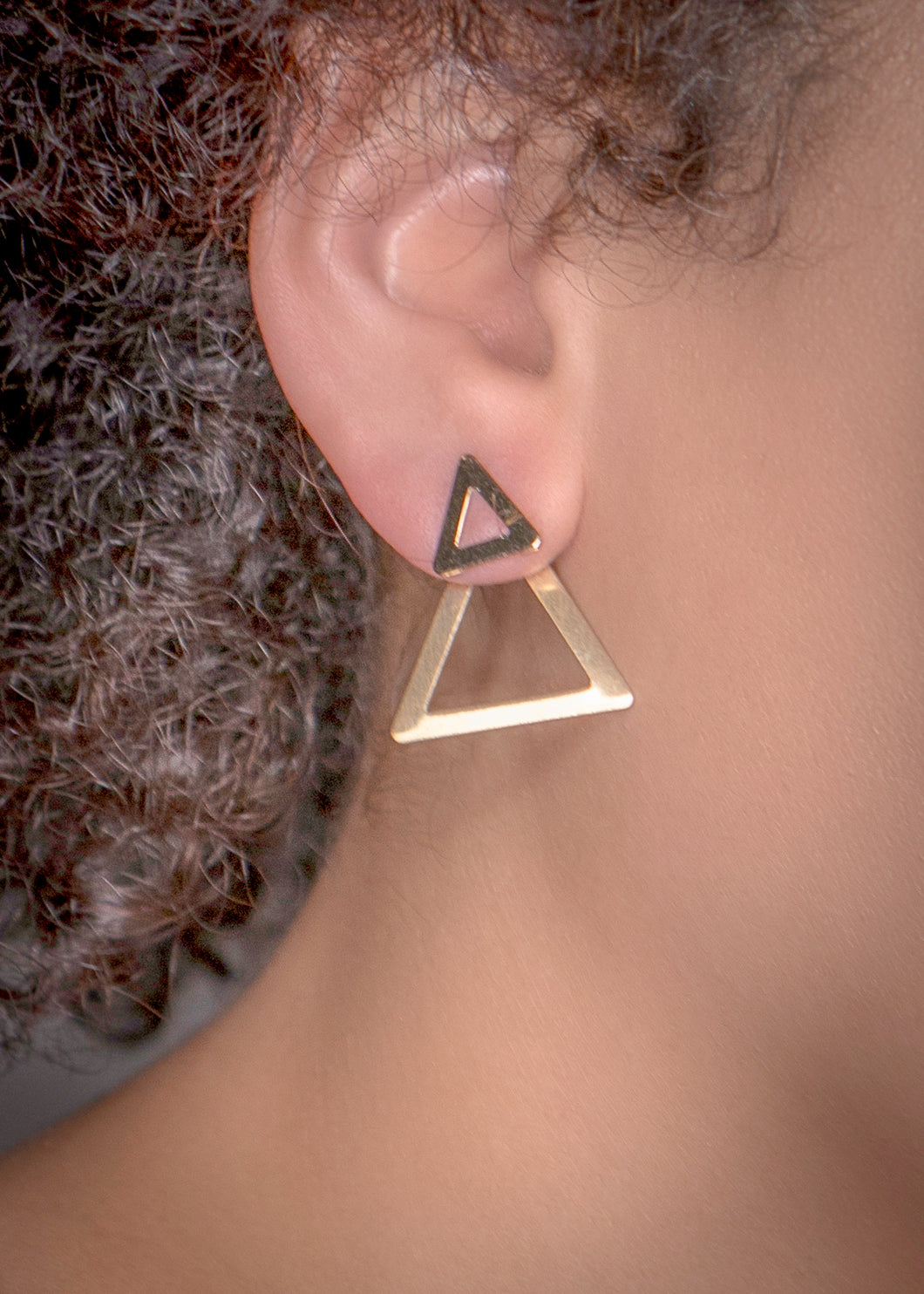 Double Pyramid Post Earrings
