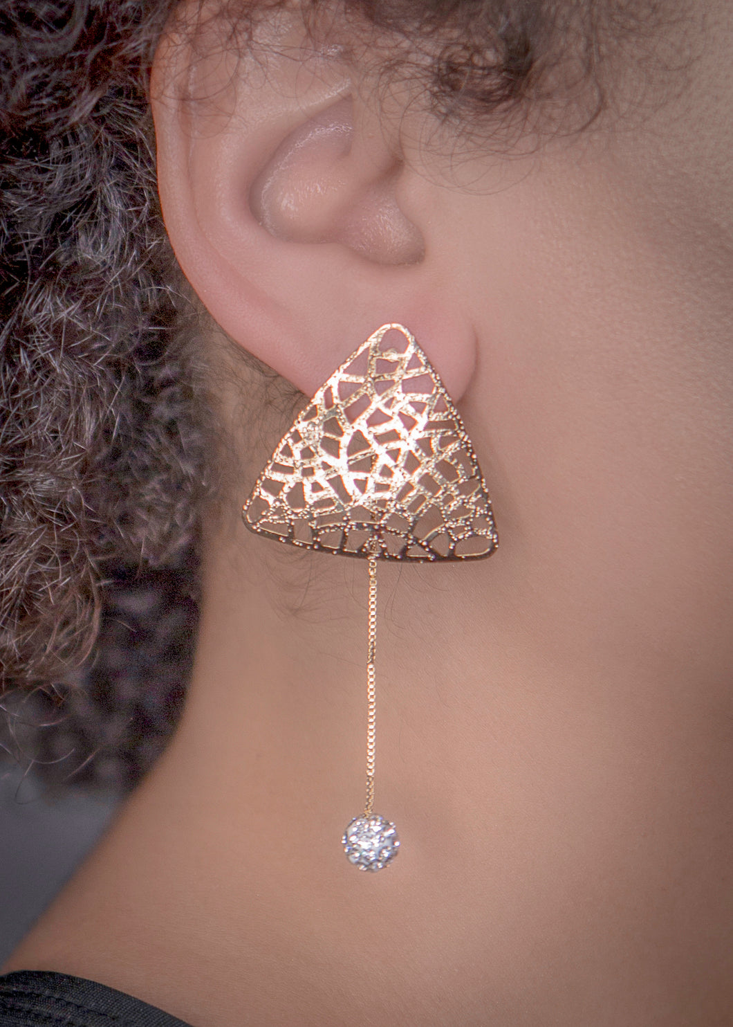 Filigree Pyramid With Dangle Bead