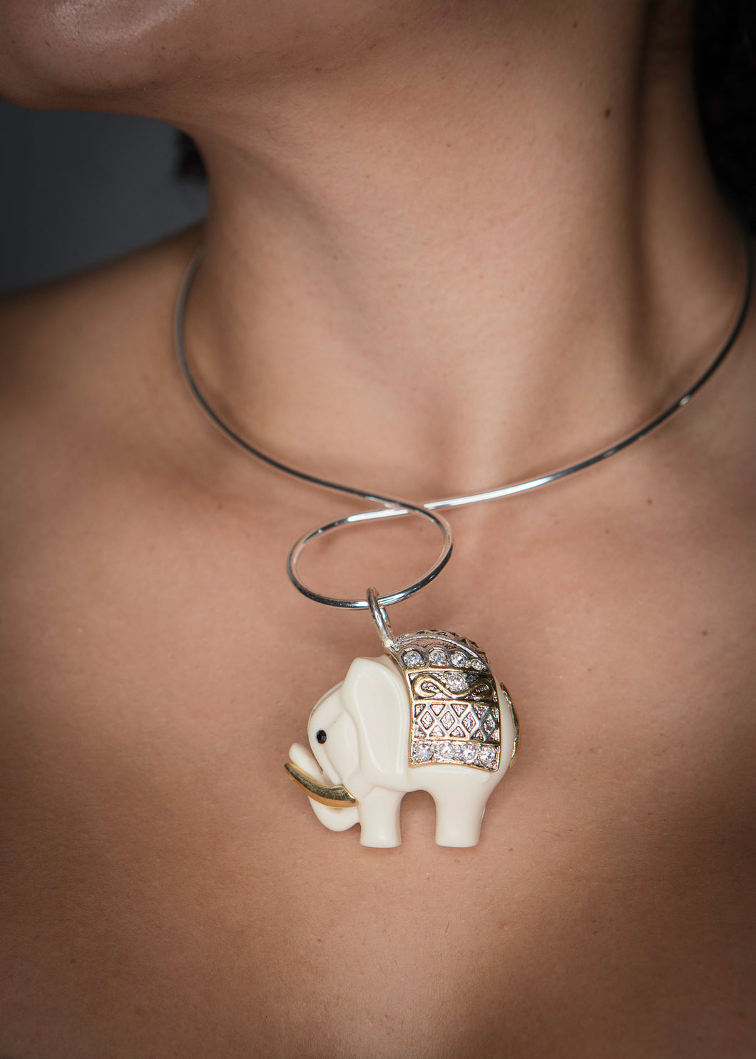 Ivory Elephant Necklace