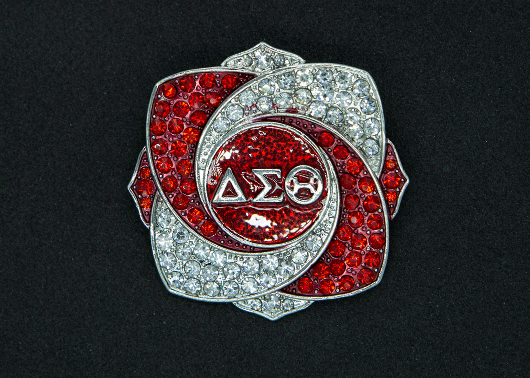 Delta Greek Letters Petals Pin