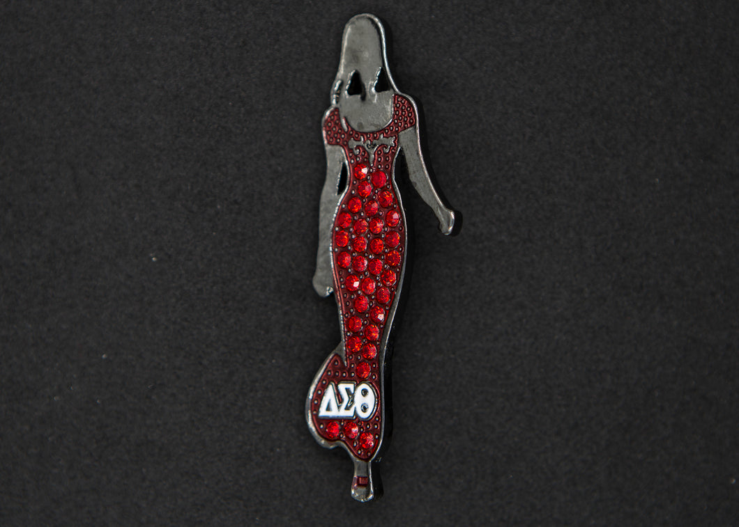 Delta Black Lady Pin