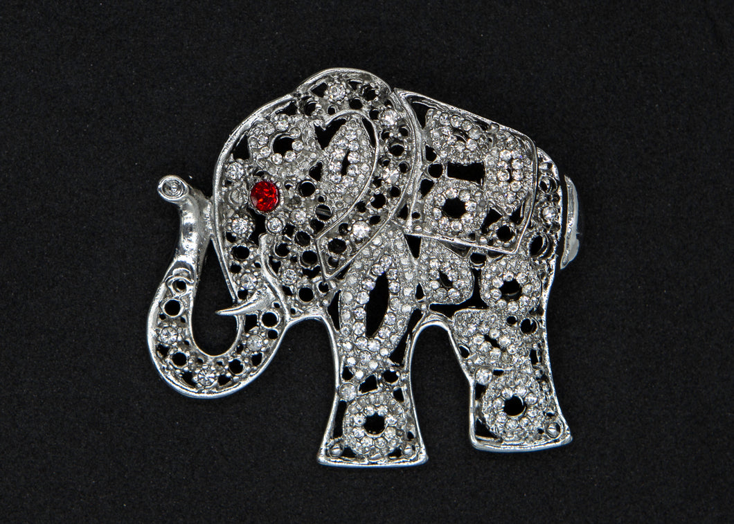 Unique Elephant Pin w/Red Eye
