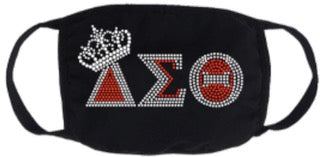 Greek Letters w/Crown Mask