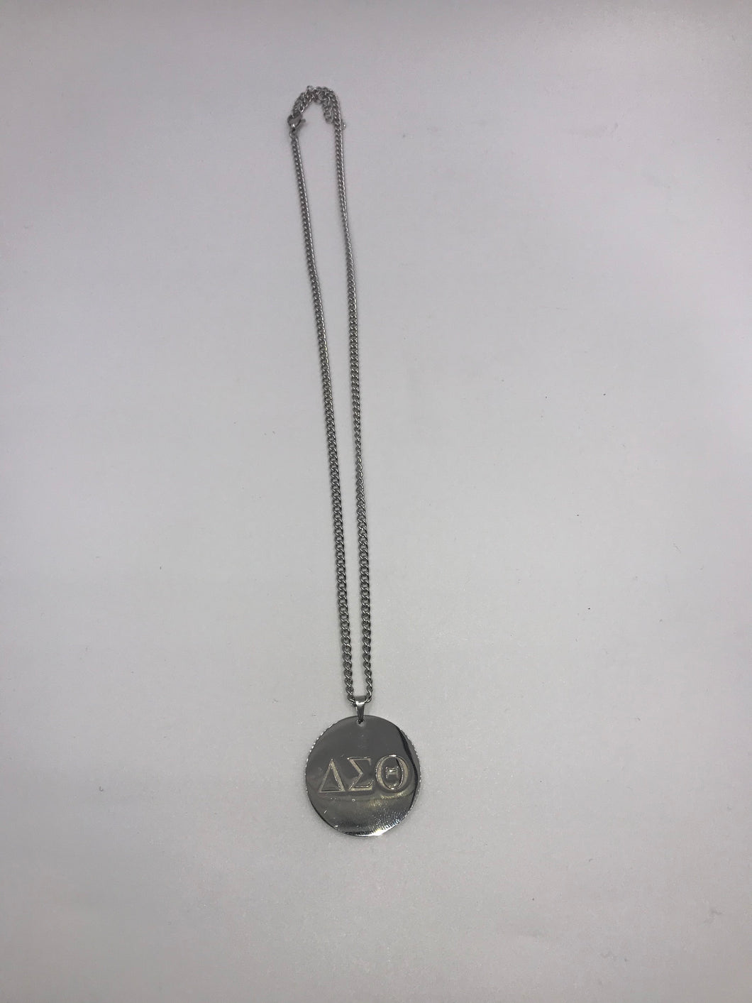 Round Medallion Silver Stainless Steel